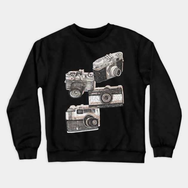 Classic Cameras Crewneck Sweatshirt by minniemorrisart